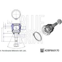 Blue Print Traggelenk Unten Vorne Links Vorne Rechts für HYUNDAI i20 Schrägheck (GB, IB) ADBP860170