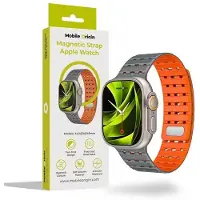 Mobile Origin Magnetarmband Apple Watch 49mm/46mm/45mm/44mm grau/orange
