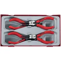 Teng Tools Seegerringzange, Zangensatz CrV-Stahl, 250 mm, 4-teilig