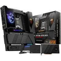 MSI MEG X870E GODLIKE, AMD, Sockel AM5, AMD Ryzen 7000 Series, AMD Ryzen 8000 Series, AMD Ryzen 9000 Series, Sockel AM5, DDR5-SDRAM, 256 GB