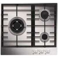 Airlux AT635HIX-V1, Edelstahl, Integriert, Gaskochfeld, Aluminium, 3 Zone(n), 3 Zone(n)