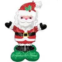 Amscan 4295211 - Folienballon Christmas Santa, 101 x 114 cm, AirLoonz Ballon, Weihnachten, Deko
