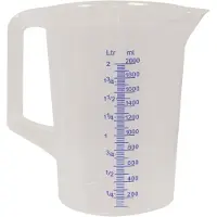 Hünersdorff Messkanne 2000 ml PP transparent D151xH206 mm Griff geschl.