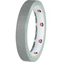 Toolcraft HEB15L10AC HEB15L10AC Tekstiltape HEB15L10AC Grå (L x B) 10 m x 15 mm 1 stk