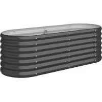 vidaXL Hochbeet Verzinkter Stahl 114x40x36 cm Anthrazit