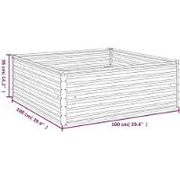 vidaXL Hochbeet 100x100x36 cm Cortenstahl