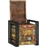vidaXL Aufbewahrungsbox mit Speicher 40 x 40 x 40 cm Massivholz Akazie