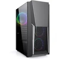 Droxio BURNER, Tower, PC, Schwarz, ATX, Kohlenstoffstahl, Gaming