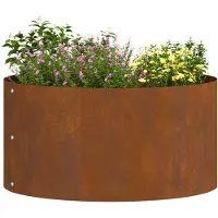 vidaXL Pflanzenring Braun 40 x 40 x 20 cm Wetterfeststahl