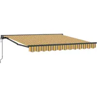 vidaXL Markisenrahmen Gelb und Grau 350 x 250 cm