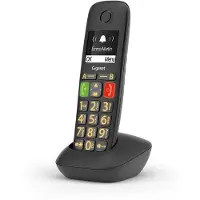 Gigaset E290, Analoges/DECT-Telefon, Kabelloses Mobilteil, Freisprecheinrichtung, Anrufer-Identifikation, Schwarz