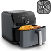 Moulinex Easy Fry Mega, vielseitige Luftfritteuse, 7,5 l/2 kg, für 8 Personen, 1700-2020 W, extra große Kapazität, 9 Kochprogramme, personalisiertes Erlebnis mit My , EZ855B