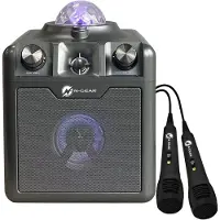 N-Gear Disco Star 710 Tragbarer Karaoke-Lautsprecher Space Grau