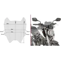 Givi A1164 Honda Cb 125 R/cb 300 R Windschutzscheibe