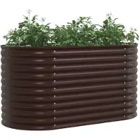 vidaXL Hochbeet Braun 160 x 80 x 81 cm Stahl