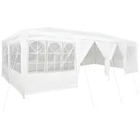vidaXL Party-Zelt Weiß 800 x 400 x 266 cm Polyethylen