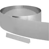 vidaXL Raseneinfassung 450 x 0,05 x 20 cm Verzinkter Stahl Silber