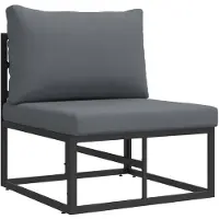 vidaXL Gartenmöbel Schwarz und Anthrazit 70 x 71,5 x 71 cm Metall