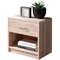Die Möbelfundgrube Nachttisch Sonoma Eiche 39 cm x 28 cm 1 Schublade - PEPE