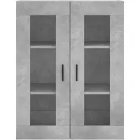 vidaXL Highboard Betongrau 69,5x34x180 cm Holzwerkstoff