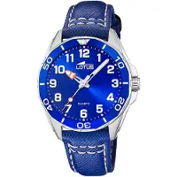 Lotus Jugend Kinder Uhr Classic Elegant Leder Armbanduhr blau UL18861/1