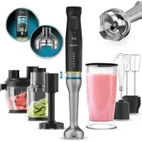 Cecotec 03963, Pürierstab, 1500 W, Schwarz, Edelstahl