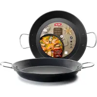 Ibili Gandia Paella 501046 Bratpfanne, 46 cm max. Durchmesser, Gusseisen/Gussaluminium, Induktionsherd-geeignet, Antihaftbeschichtung