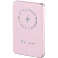 Verbatim Powerbank 10000mAh Wireless Rosa LiPo Schnellladung 3.0 MagSafe 20W