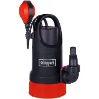 Scheppach DWP750 Schmutzwassertauchpumpe 750W | Fördermenge 20.000 L/h Förderhöhe 8m Tauchtiefe 7m | Partikelgröße 30mm Schmutzwasserpumpe Tauchpumpe