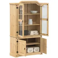 vidaXL Vitrine Corona 103,5x42x180 cm Massivholz Kiefer
