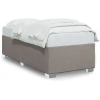 vidaXL Bettgestell ohne Matratze Taupe 90x190 cm Stoff