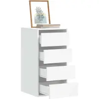 vidaXL Kommode Weiß 40x41x76 cm Holzwerkstoff