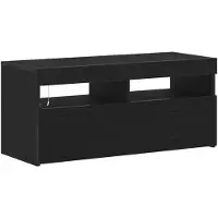 vidaXL TV-Schränk 90 x 35 x 40 cm Schwarz Eichen-Optik Holzwerkstoff