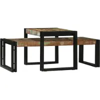 vidaXL Couchtisch 2 stk. Mehrfarbig 48 x 40 x 40 cm