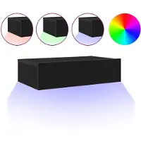 vidaXL TV-Schrank mit LED-Leuchten Schwarze Eiche 60 x 35 x 15,5 cm