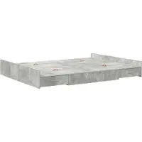 vidaXL Aufbewahrungsbettgestell Beton Grau 150 x 200 cm Holzwerkstoff