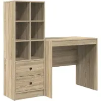 vidaXL Schreibtisch Sonoma-Eiche 125,5 x 50 x 127 cm 2 stk.
