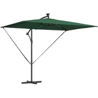 vidaXL Sonnenschirm Grün 294 x 200 x 270 cm Polyester und Aluminium