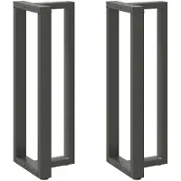 vidaXL Bartischbeine T-Form 2 Stk. Anthrazit 50x35x(110-111) cm Stahl