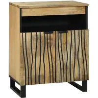 vidaXL Sideboard Braun 60 x 33 x 75 cm massives Mangoholz