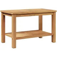 vidaXL Couchtisch mit Speicher Braun 70 x 40 x 45 cm Massivholz Teak