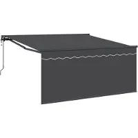 vidaXL Ausziehbare Markise Anthrazit 350 x 250 cm