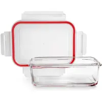 Ibili Lebensmittelbehälter 754709 Borosilikatglas 900 ml 13,5 x 18,2 x 6,3 cm