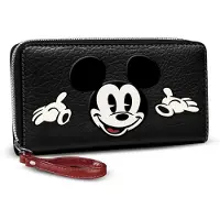 KARACTERMANIA Disney Mickey Mouse Face Essential Brieftasche Schwarz Herren,Damen Schwarz One Size
