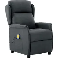 vidaXL Massagesessel Dunkelgrau 93,5 x 67,5 x 101,5 cm Stoff