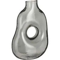 Mica Decorations Jay Vase - L19 x B11 x H25 cm - Glas - Hellgrau