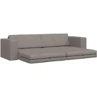 vidaXL Schlafsofa Taupe 245 x 78 x 77 cm Stoff