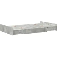 vidaXL Aufbewahrungsbettgestell Beton Grau 120 x 200 cm Holzwerkstoff