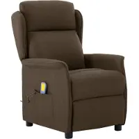 vidaXL Massagesessel Braun 93,5 x 67,5 x 101,5 cm Stoff