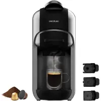 Cecotec FreeStyle Compact, Pad-Kaffeemaschine, 0,6 l, Kaffeekapsel, Gemahlener Kaffee, 1450 W, Schwarz, Grau